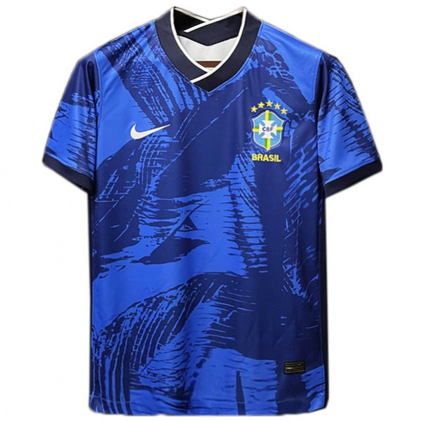Brazil special edition jersey pre-match training soccer uniform men's football top red blue shirt 2022-2023